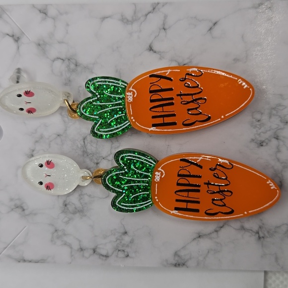 Easter Carrot Earrings Stud Earrings - Picture 12 of 15